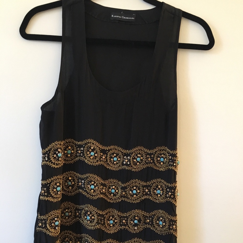 100% Silk Sequenced Top made from India.